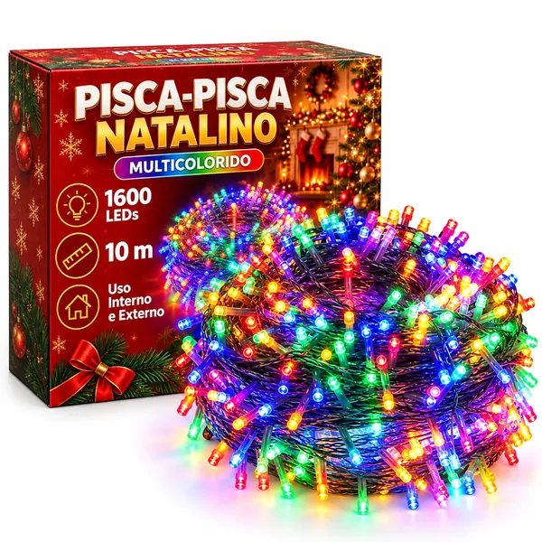 Pisca-Pisca 10M Multicolorido — Festa de Cores